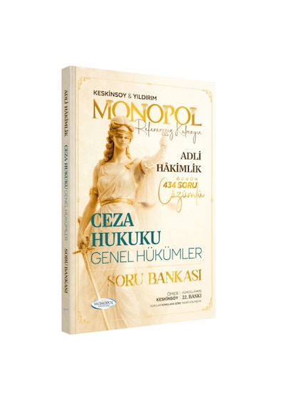 Hakimlik Ceza Hukuku Genel Hükümler Soru Bankası 22. Baskı Monopol Yayınları