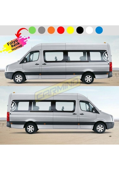 Volkswagen Yarım Logo Yan Cam Sticker (2 Adet)