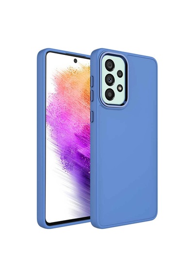 Galaxy Uyumlu A53 5g Kılıf Metal Çerçeve Ve Buton Tasarımlı Silikon Zore Luna Kapak