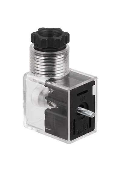 Işikli Soket-Din43650B-C (1/4" Ve 1/8" Valf Bobini Için) Din43650B-220