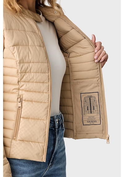 Guess New Vona Regular Fit Dik Yaka Şişme Mont W6yl16w2891 Kadın Mont W6yl16 W2891 C1c2 Bej
