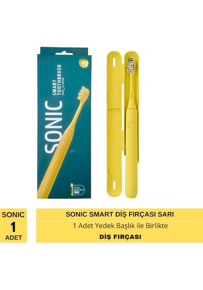 Sonic Smart Diş Fırçası Ve 1 Adet Yedek Başlık Sarı