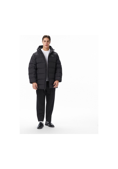 Calvin Klein Bonded Long Hooded Erkek Siyah Puffer Montlv04ld516g
