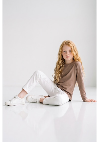 Kiagu Moka Uzun Kol Basic T-shirt- Terletmeyen Esnek Kumaş Pamuklu Mevsimlik Mocha Uzunkol Kız Çocuk Tsort Moka Kiagu Moka Uzun Kol Basic T-shirt- Terletmeyen Esnek Kumaş Pamuklu Mevsimlik Mocha Uzunkol Kız Çocuk Tsort Moka