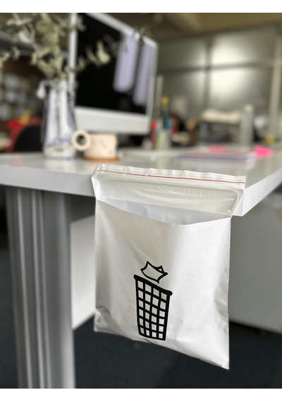 Tek Kullanımlık Meybuz Poşeti 40 Adet 5.5x22 Cm Kendinden Yapışkanlı 5 Adet Çöp Torbası Hediye