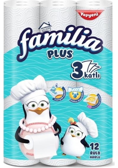 Familia Plus 3 Katlı Kağıt Havlu 12'li