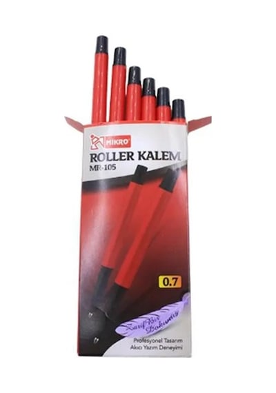 Mikro Roller Kalem Kırmızı Mr-105 - 3 Adet Kırmızı