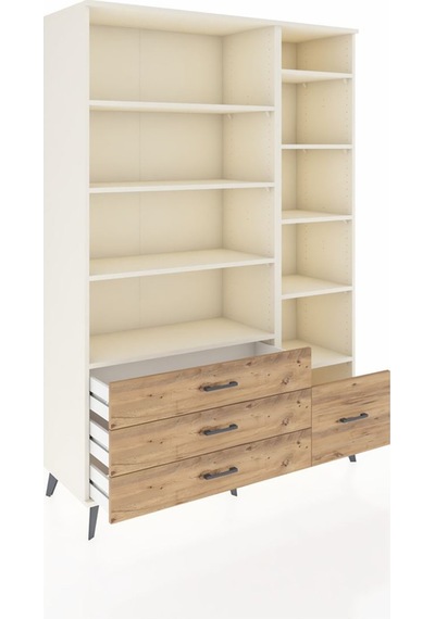 Hyperion Dolap 9 Raflı 4 Çekmeceli 132x44x195 Aytaşı-aytaşı/çam Aytaşı