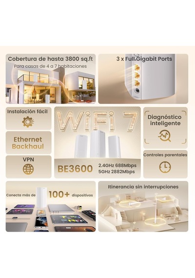 Tenda Me3 Pro 2p Wıfı7 Be3600 Mesh Router 2'li Paket