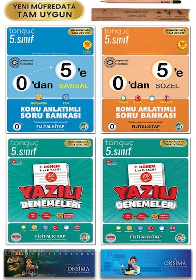 Tonguç Akademi 5. Sınıf 0 Dan 5 E Konu Anlatımlı Soru Bankası Tüm Dersler Yazılı Denemeleri Set