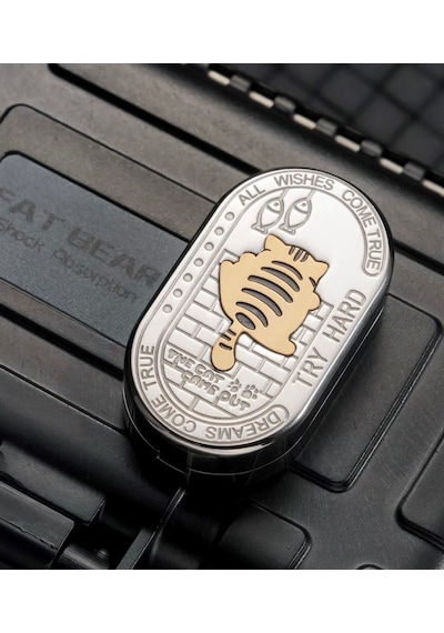 Lucky Cat Edc Slider Yeni Nesil Premium Stres Çarkı Silver & Gold