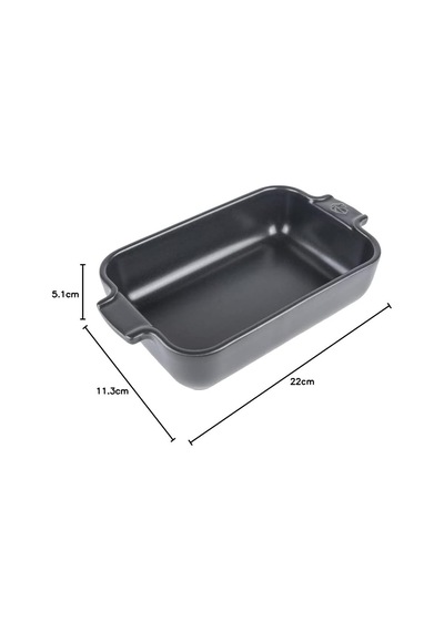 Tr Dikdörtgen Seramik Fırın Kabı - 22 Cm X 11,3 Cm X 5,1 Cm - Kapasite: 0,85 L - Fransa'da Üretilmiştir - Arduvaz Diğer