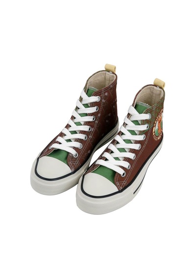 Kadın Vegan Kahverengi High Sneakers - Camping Scooby Doo Tasarım Çok Renkli Kadın Vegan Kahverengi High Sneakers - Camping Scooby Doo Tasarım Çok Renkli