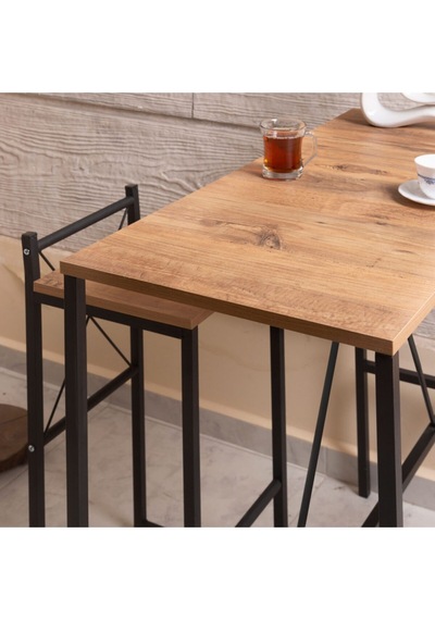 Bar Masası 100 / 45 Yemek Masası Atlantik Çam-siyah