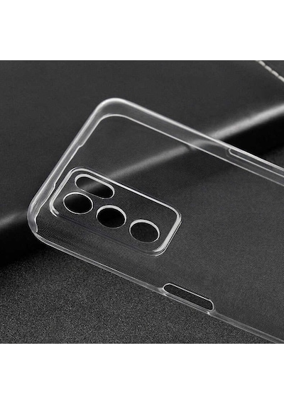 Noktaks - Oppo A16 Uyumlu - Kılıf Şeffaf Soft Slim Fitt Süper Silikon Kapak - Şeffaf