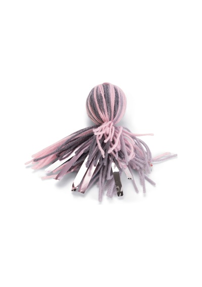 Hnrlıshp Beeztees Kedi Oyuncağı, Ahtapot, Yün Ve Kurdela, Pembe Ve Gri, 12x4x4cm