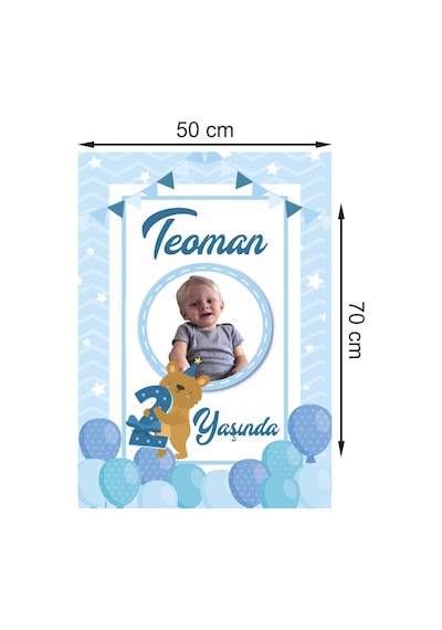 Kişiye Özel 50X70 Cm Doğum Günü Afiş Branda Baskı N11.4483
