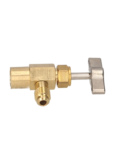 R134a Dağıtım Vanası Ac Soğutucu Şişe Açacağı, R134a 1/2'' Acme Erkek Ve 1/2'' Dişi Dişli Musluk Altın