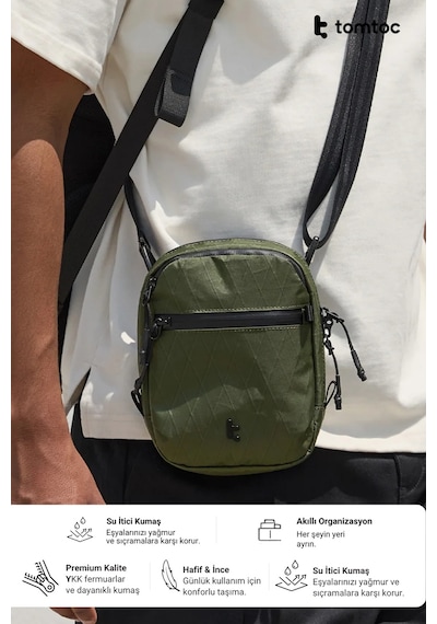 Tomtoc Aviator X-pac Serisi T37 1.3l Yeşil El Ve Omuz Çantası - T37s1t1 Haki