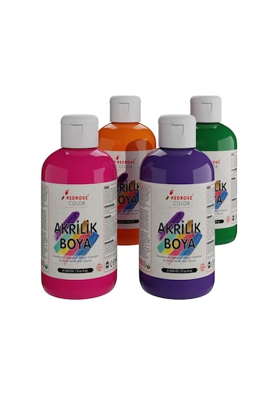 Ara Renkler Akrilik Boya 4'lü Set 4x250 Gr 0,15 L
