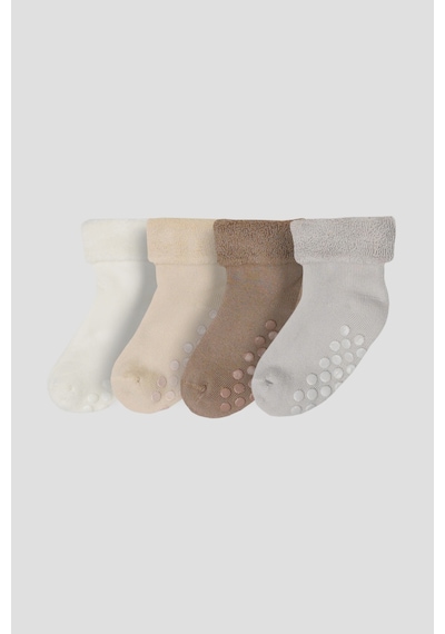 Defne Baby 4 Çift Havlu Pamuklu Kışlık Çocuk Ve Bebek Soket Çorap Renkli