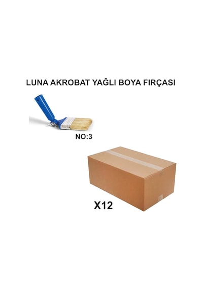 Izmir Fırça Arge Toptan Luna Akrobat Yağlı Boya Fırçası No 3 - 12 Adet