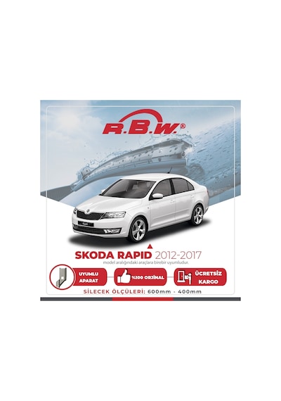 Skoda Rapid Muz Silecek Takımı (2012-2017) RBW Skoda Rapid Muz Silecek Takımı (2012-2017) RBW