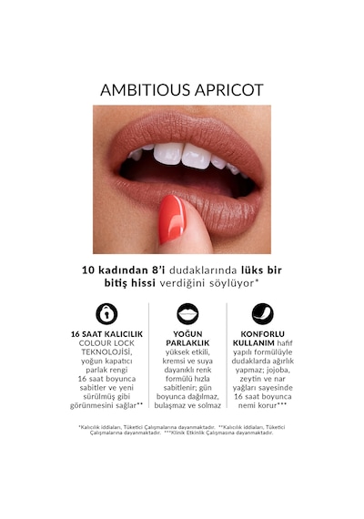 Power Stay Kremsi Vinyl Likit Ruj - Ambitious Apricot 0