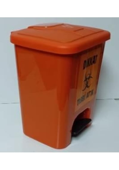 Tıbbi Atık Kovası 40 L Köşeli Pedallı Tıbbi Atık Kovası 40 L Köşeli Pedallı
