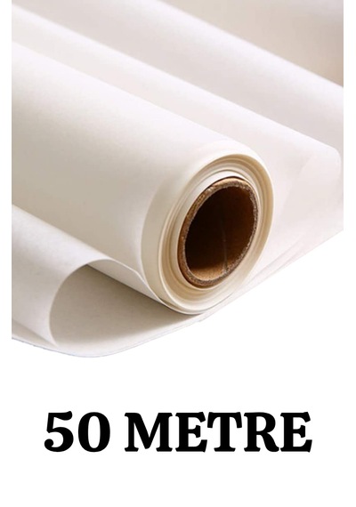 Yağlı Pişirme Kağıdı 37 Cm X 50 Metre Beyaz Pişirme Kağıdı 1 Rulo