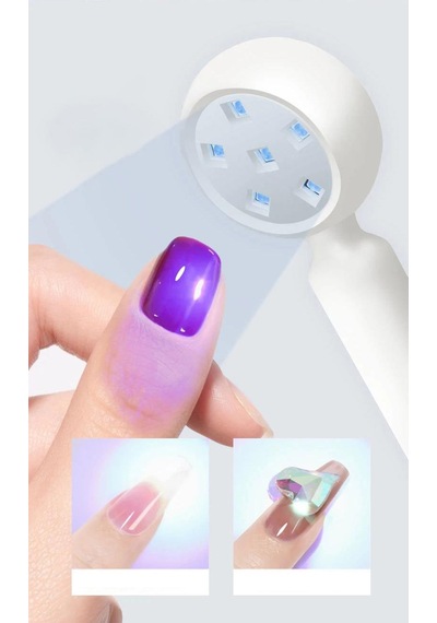 Portatif Mini Uv Led Lamba Manikür Tırnak Kurutucu Led Lamba Beyaz 18w