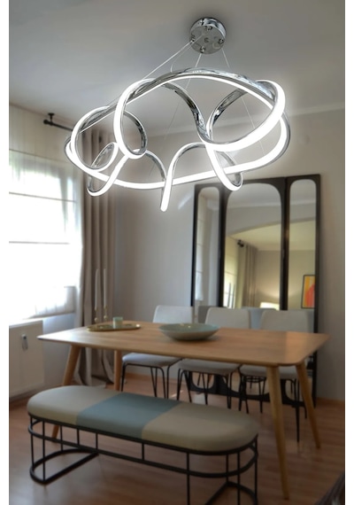 Kuzey Masa Üstü Modern Sarkıt Led Avize Renkli