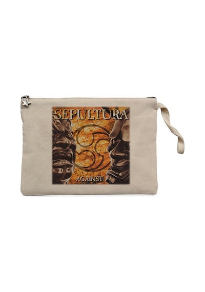 Zepplin Giyim Sepultura Against Krem Clutch Astarlı Cüzdan / El Çantası Krem