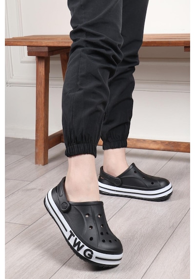 Siyah Eva Hafif Unisex Sabo Terlik Twg-216 G Siyah