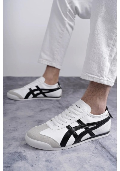 Bs Shoes Tayger Unisex Spor Ayakkabı Kaymaz Taban Oxford Sneakers Beyaz Siyah