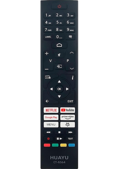 Huayu Kl Toshıba Ct-8564 Netflıx-youtube-prıme Vıdeo-google Play Tuşlu Lcd-led Tv Kumanda
