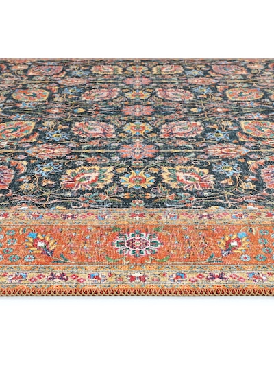 Cool Halı Private Xw Turuncu Bohem Vintage Halı Etnik Desenli Şönil Dokuma Salon Oturma Odası Halısı