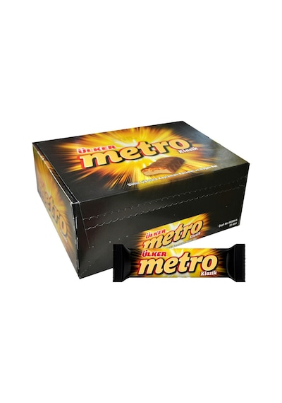 Ülker Metro Sütlü Karamel Çikolatalı Bar 24 x 36 G