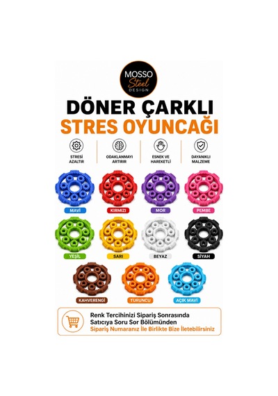 Döner Çarklı Stres Oyuncağı Hareketli Fidget Oyuncak
