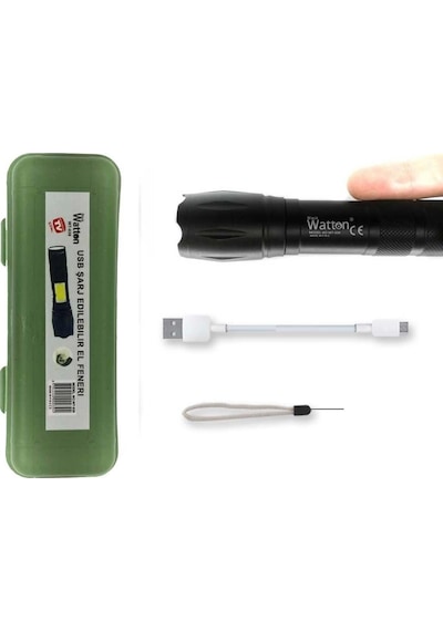 Powerbank Özellikli Uzun Menzilli El Feneri Wt-039 Çok Renkli