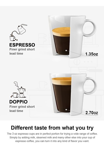 Espresso Bardakları, Espresso İçin 3 Oz Seramik Espresso Kupaları, Espresso Makinesi Ve Kahve Makinesi İçin Mükemme Diğer