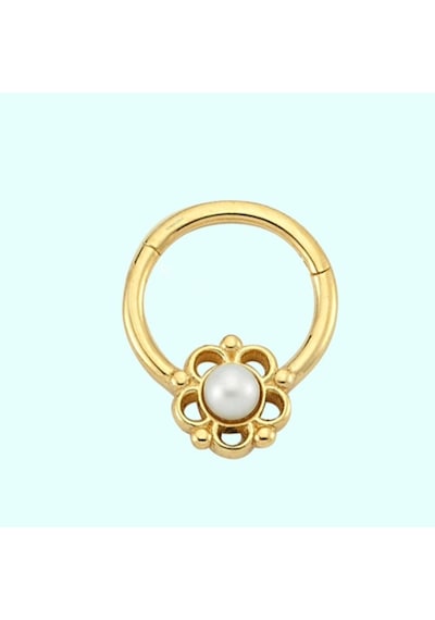 Altın Halka Piercing Inci Form 14 Ayar (534221441) Altın