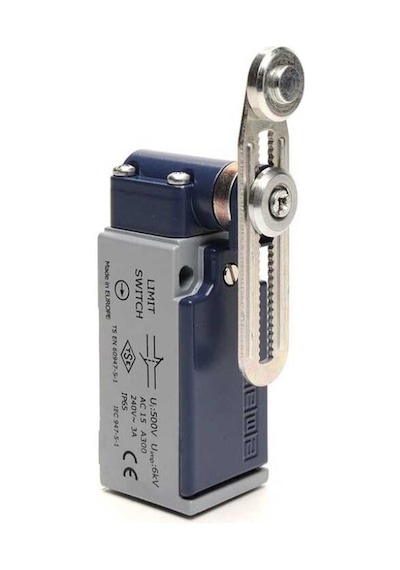 Emas L51k13mem122 L51 Metal Gövde 18 Mm Metal Ayarlanabilir Kollu Makara Ani Hareketli 1no 1nc Sınır Şalter