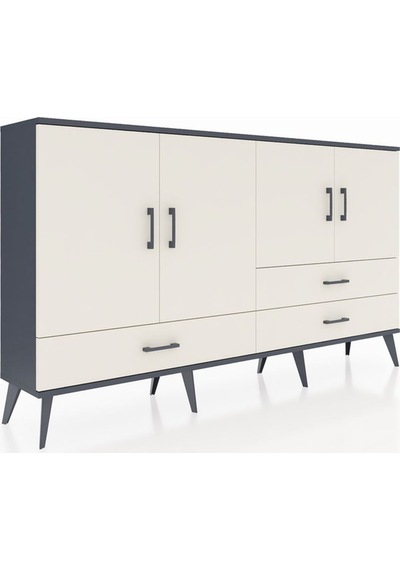 Arges Konsol 5 Raflı 3 Çekmeceli 4 Kapaklı 176x30x99 Antrasit-ayt Antrasit-aytaşı Arges Konsol 5 Raflı 3 Çekmeceli 4 Kapaklı 176x30x99 Antrasit-ayt Antrasit-aytaşı