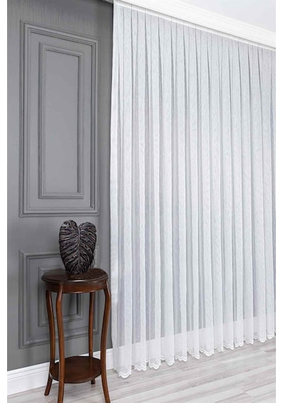 Evdepo Home Kullanıma Hazır Örme Tül Perde (540765923)