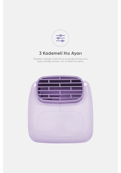 Fressi Jaf28 Taşınabilir Masaüstü Mor Usb Fan