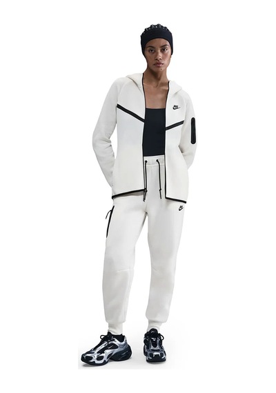 Nike Tech Fleece Windrunner Hoodie Beyaz Kadın Sweatshirt Hv6747-133
