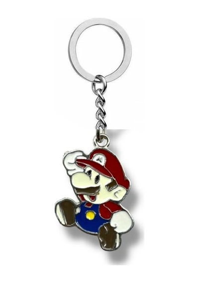 Super Mario Sevimli Figür Anahtarlık Renkli Retro Oyun Temalı Metal Aksesuar