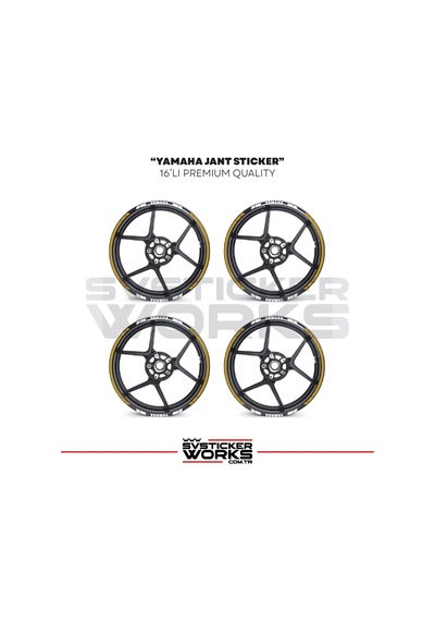 Yamaha Jant Sticker Seti Yüksek Kalite 16lı Jant Set Yamaha Uyumlu