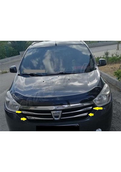 Markadan Dacia Lodgy Krom Ön Panjur 2012-2016 4 Parça Paslanmaz  Ç